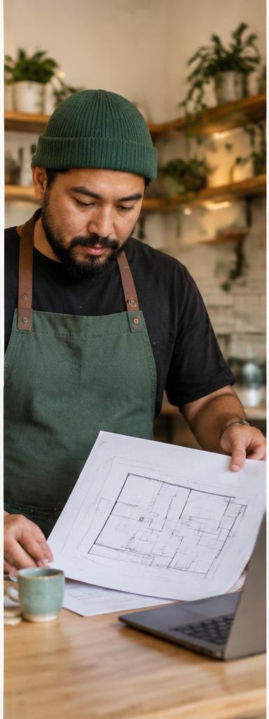 A small business owner reviewing a campaign plan