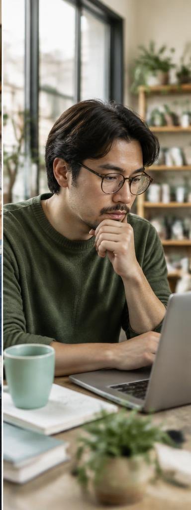 A founder thoughtfully working through a campaign